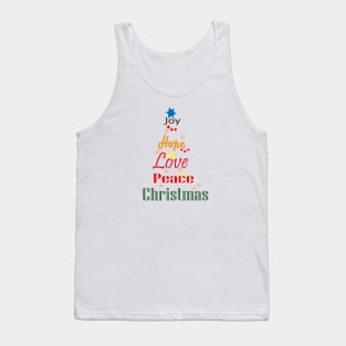 Joy Hope Love Peace Christmas Tank Top